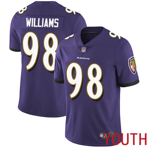 Baltimore Ravens Limited Purple Youth Brandon Williams Home Jersey NFL Football #98 Vapor Untouchable